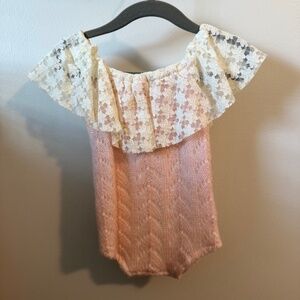 Pink and white onesie